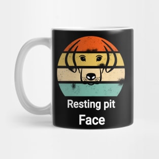 Vintage resting pit face dog Mug